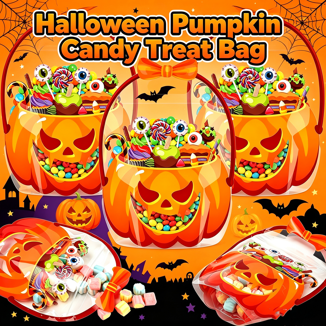 Halloween Pumpkin Candy Treat Bag