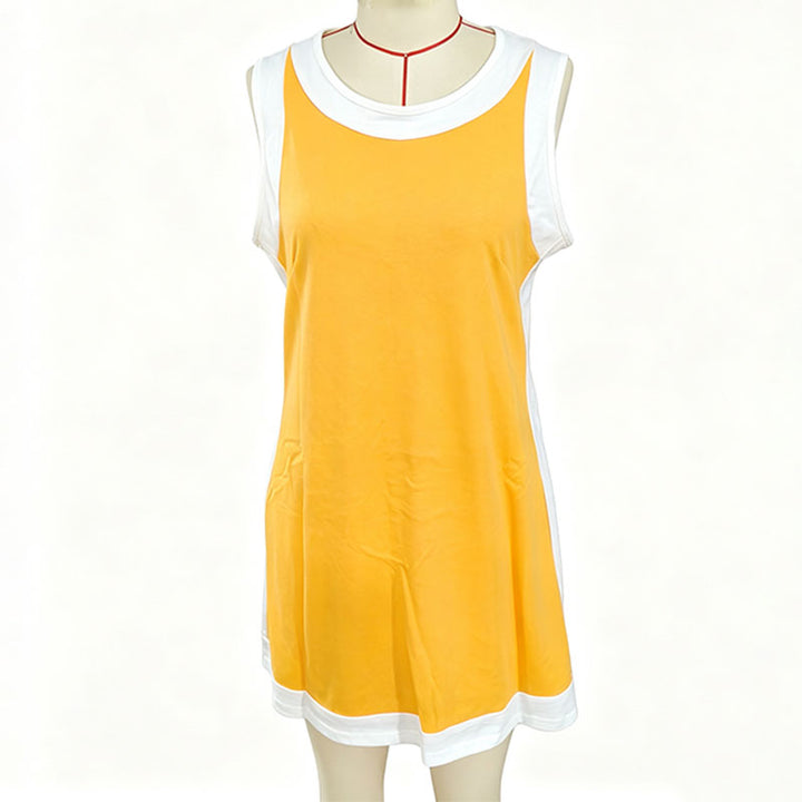 Side-slit tank top and shorts matching set